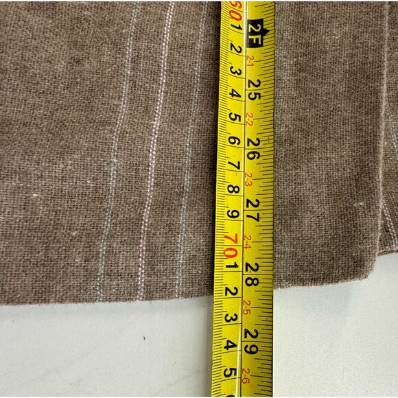 Vintage Wool A Line Plaid Gray Side Button USA Midi Skirt Size 13 - Picture 8 of 8